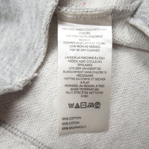 Anthropologie Pilcro Reworked Lightweight Popover Sweatshirt Light Gray Medium - Picture 8 of 8